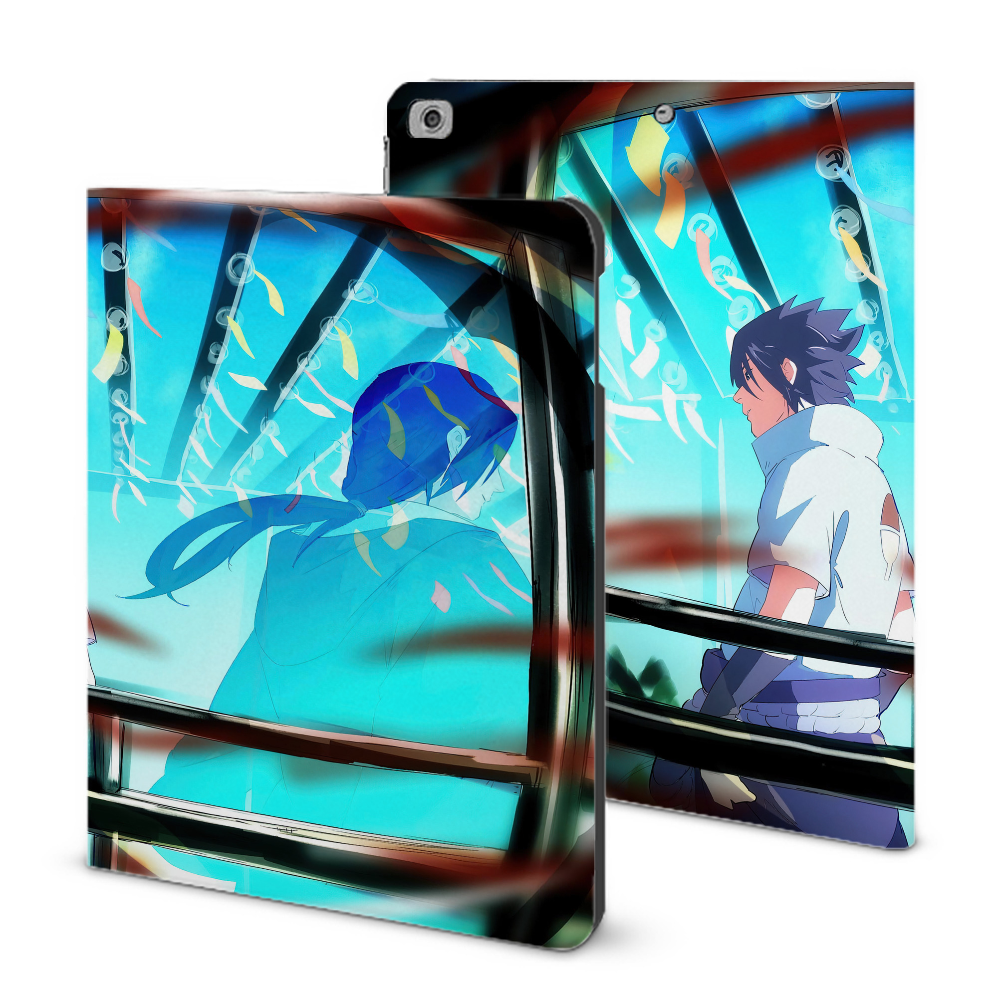 （画像用） NARUTO -ナルト- NARUTO -ナルト- 疾風伝 IPad ケース ブック型 PUレザー TPU 耐衝撃 軽量 薄型 ペン収納なし 全面保護 IPad 各モデル対応